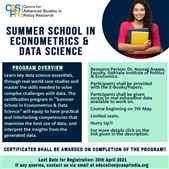 Summer School in Econometrics and Data Science 