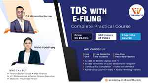 Complete job guaranteed courses in File tds returns online . Academy tax4wealth