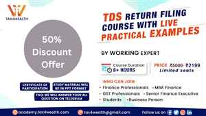 Learn how to file TDS Return Online at Academy Tax4wealth