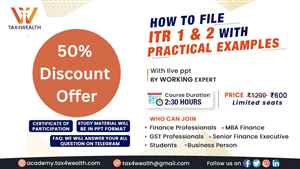 Learn How to file ITR Online E filing of ITR at Academy Tax4wealth