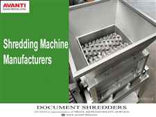 Shredding Machine Manufacturers Suggestions To Use 