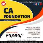 Get the Best CA Foundation Course Online Coaching Classes in India at Navkar Digital Institute