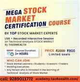 Learn Best Stock Market courses For Beginners on HUGE DISCOUNT by Academy Tax4wealth