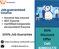 Hurry Up to get Job Guaranteed Courses at discount offer at Academy Tax4wealth