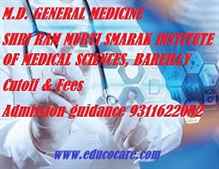 SHRI RAM MURTI SMARAK INSTITUTE OF MEDICAL SCIENCES BAREILLY 2020 2021 M.D. GENERAL MEDICINE Fees and Cutoff 