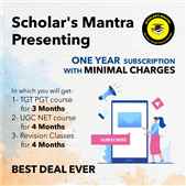 SCHOLARS MANTRA introducing One year Subscription 25th oct 2021