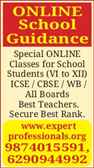 Online School Guidance Online School Coachin Online Tuition ICSE ISC CBSE School Guidance State School Board Guidance 