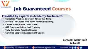 Purchase Complete Practical Course in TDS with eFiling. Academy Tax4wealth