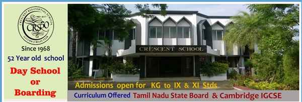        CRESCENT SCHOOL VANDALUR CHENNAI 48  ADMISSIONS OPEN FOR DAY SCHOLARS LKG  TO  IX                                 