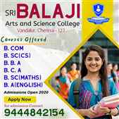 Admission at Sri Balaji Arts and Science College